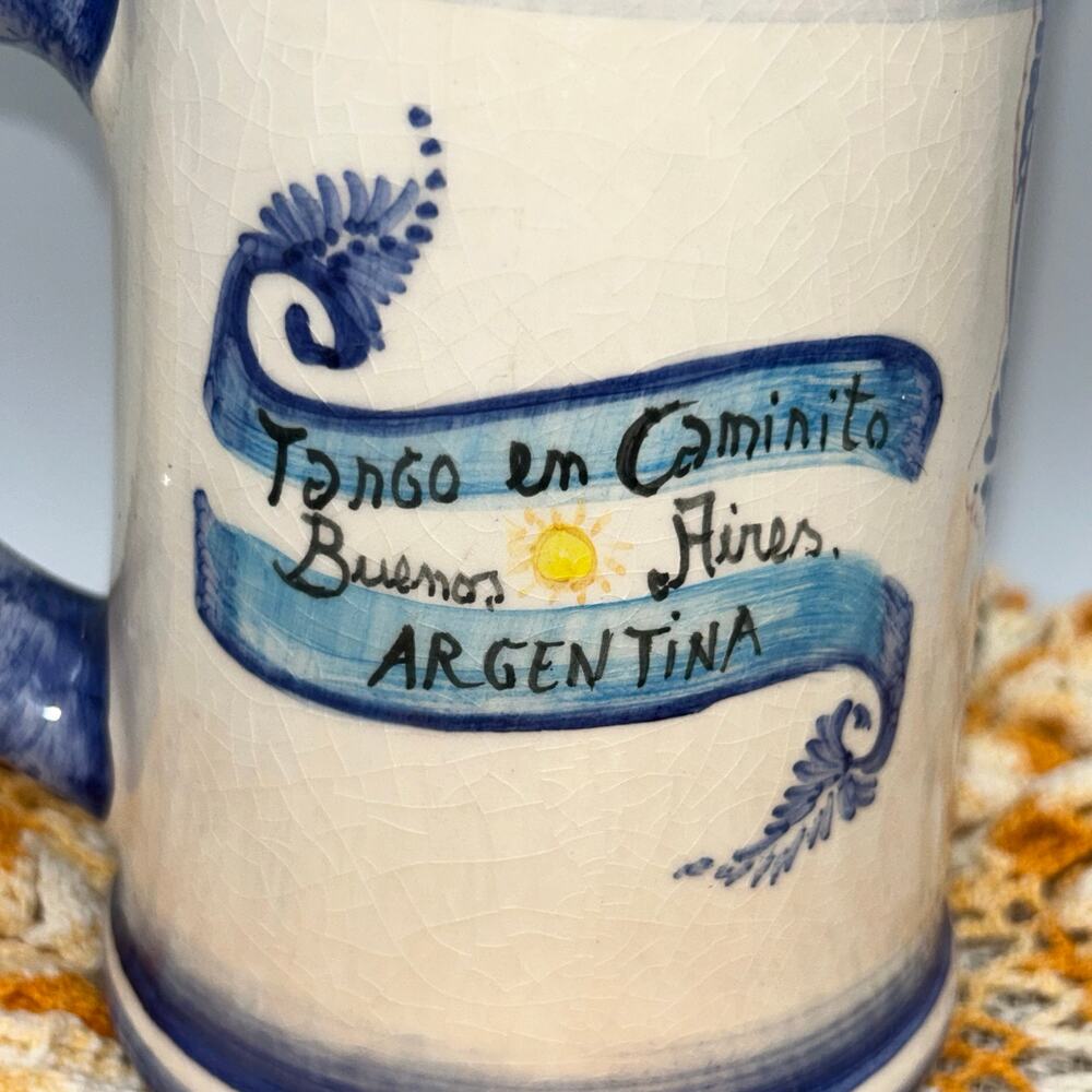 Vintage Pottery Stein, Tankard, Mug Argentina